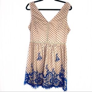 NWT Esley Polka Dot & Lace Mini Tank Dress Medium